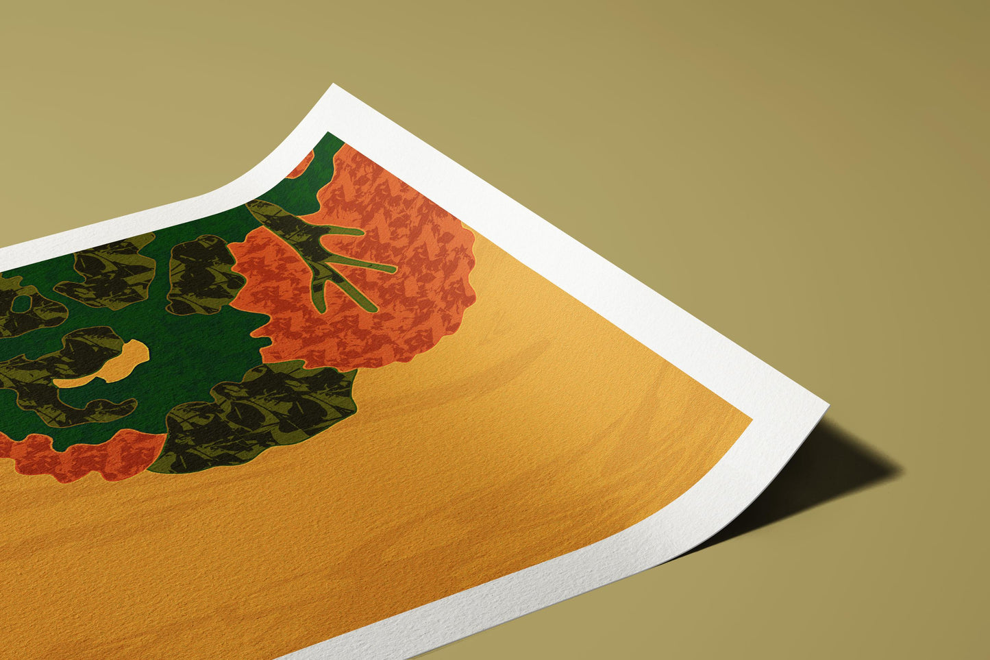 Autumn Landscape Art Print: Mid-Century Modern Giclée on Hahnemühle Paper