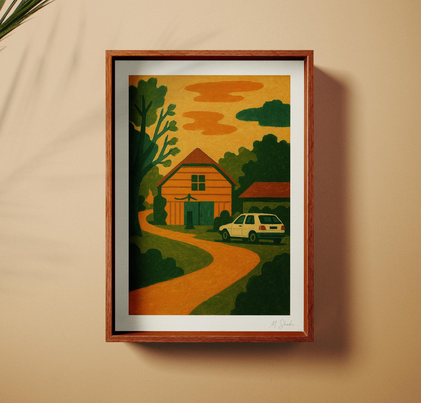 Mid-Century Modern Landscape Art Print: Homecoming, Giclée on Hahnemühle Paper