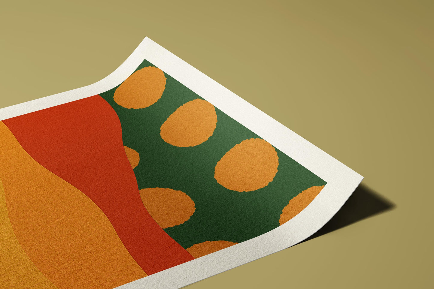 Mid-Century Modern Geometric Art Print: Solar Rhythm on Hahnemühle Paper