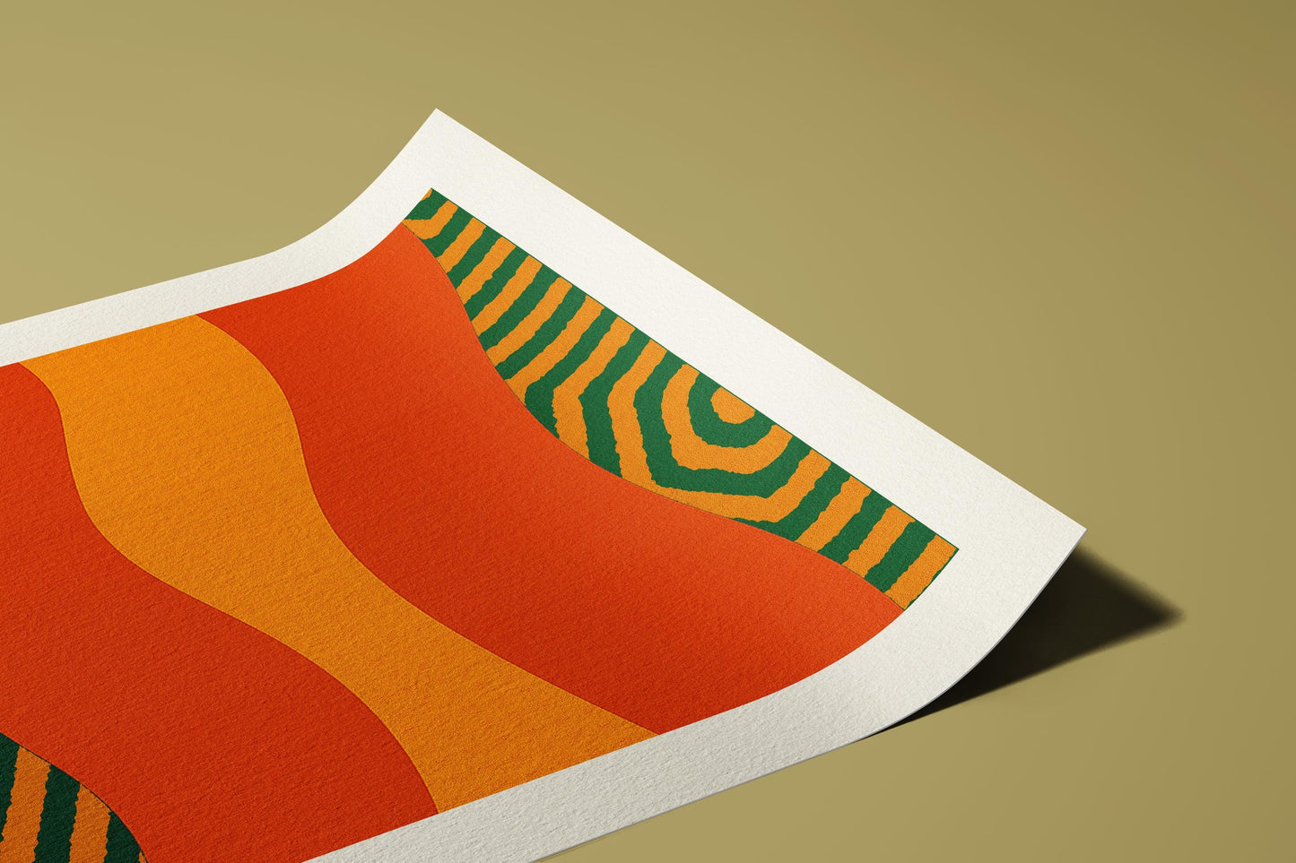 Solar Rhythm II: Mid-Century Modern Geometric Wall Art Giclée Print