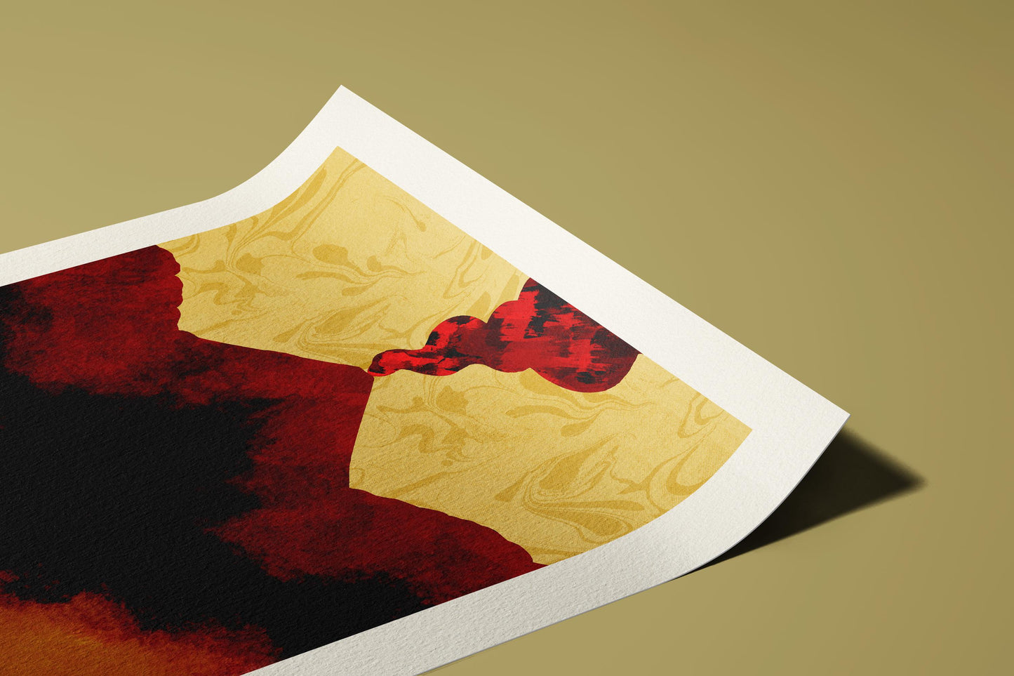 Mid-Century Volcano Art Print: Etna, Taormina Giclée Print on Hahnemühle
