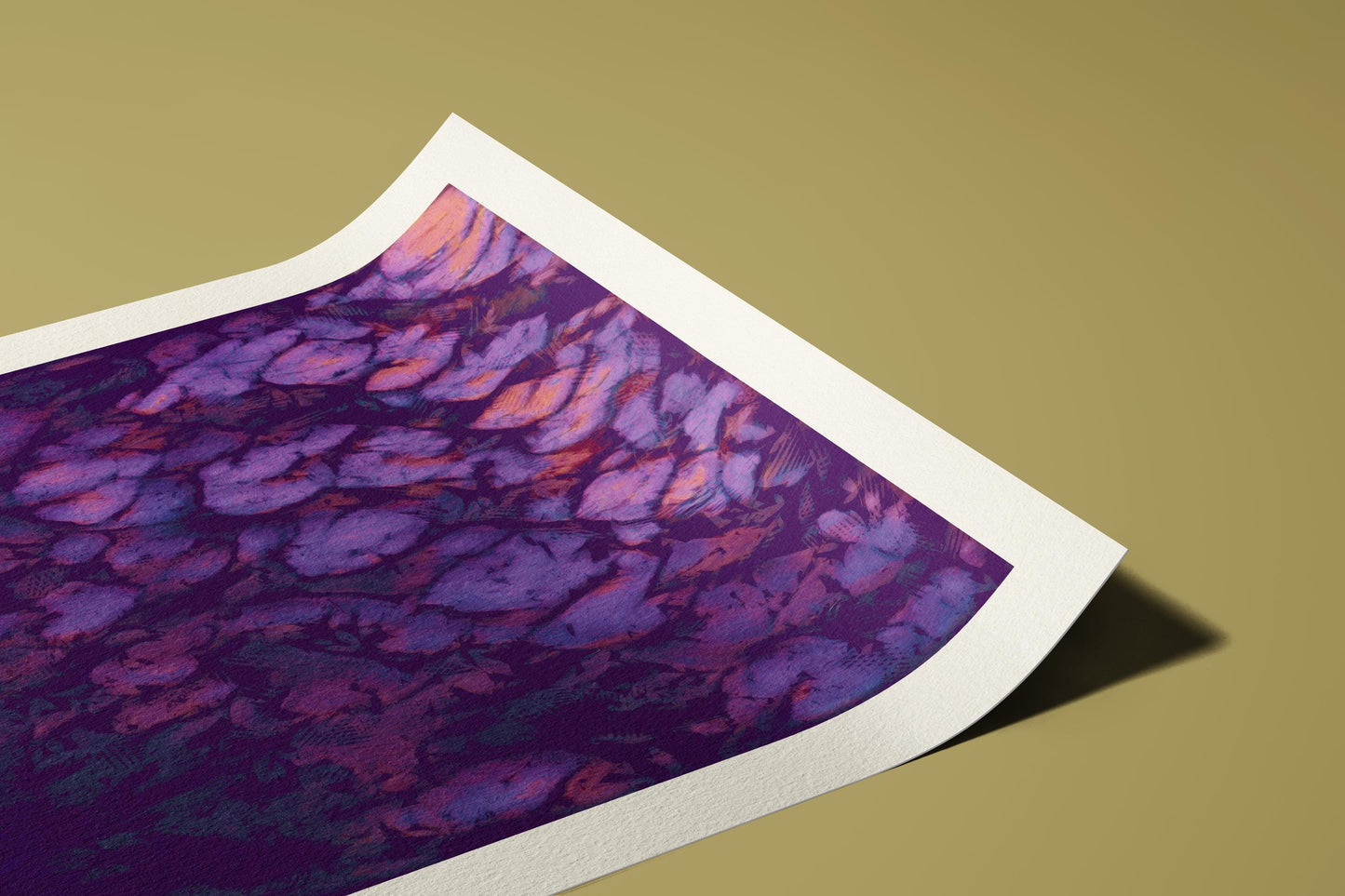 Mid-Century Violet Ivy Botanical Art Print: Giclée Fine Wall Art