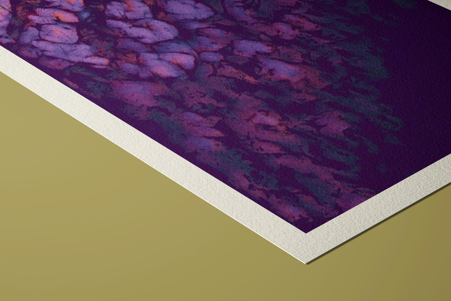 Mid-Century Violet Ivy Botanical Art Print: Giclée Fine Wall Art