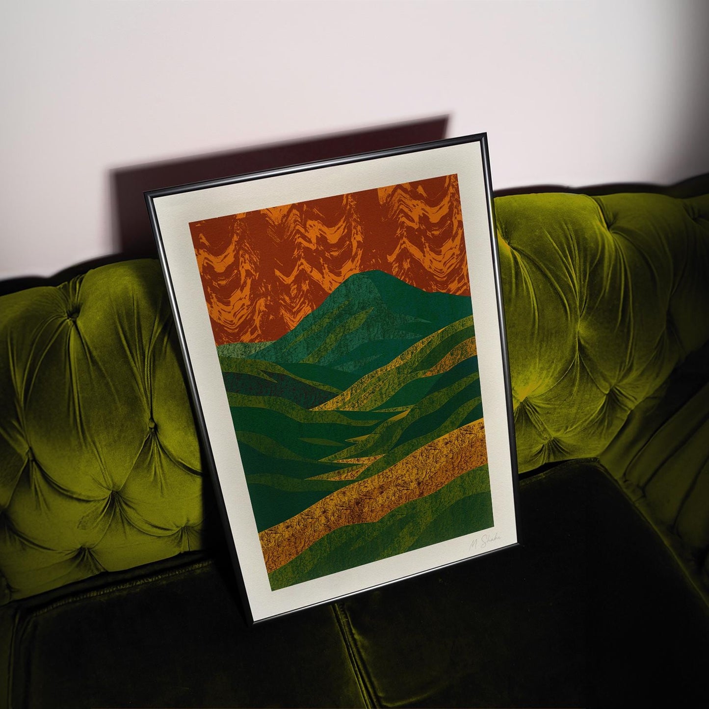 Mid-Century Modern Mountain Art Print: Fine Art Giclée