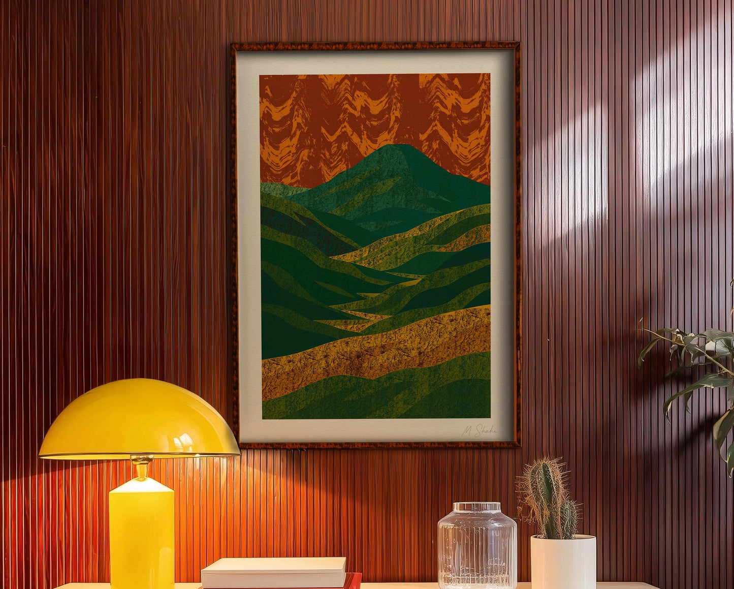 Mid-Century Modern Mountain Art Print: Fine Art Giclée