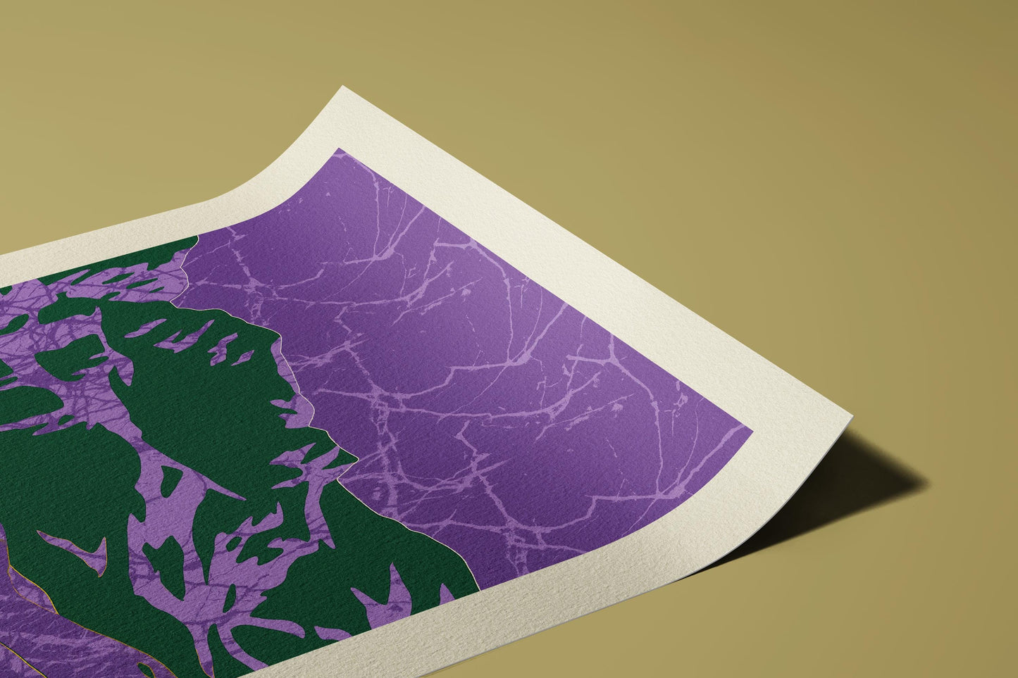 Mid-Century Modern Mountain Art Print: Violet Range Giclée