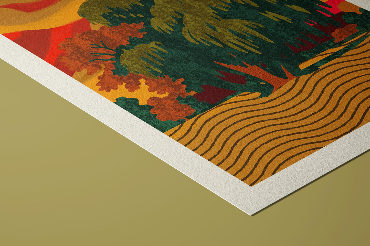 Lonely Tree Landscape Art Print: Mid-Century Modern Giclée