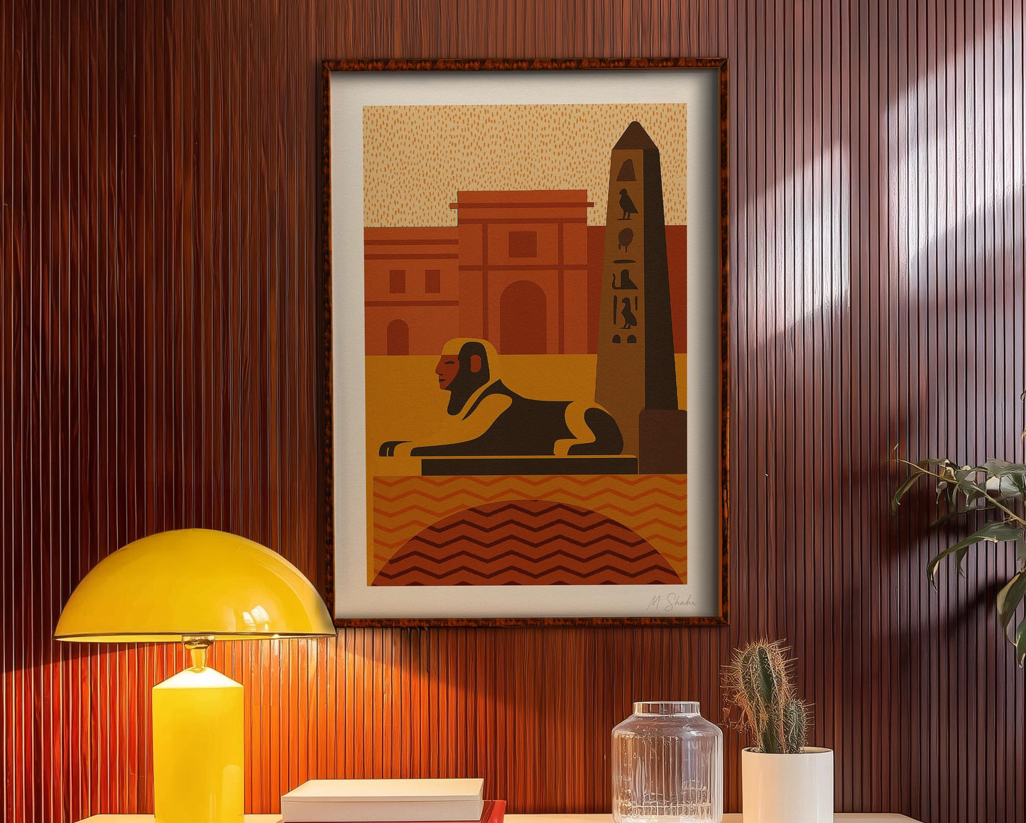Cairo Egypt Art Print: Mid-Century Modern Giclée, Desert Hues
