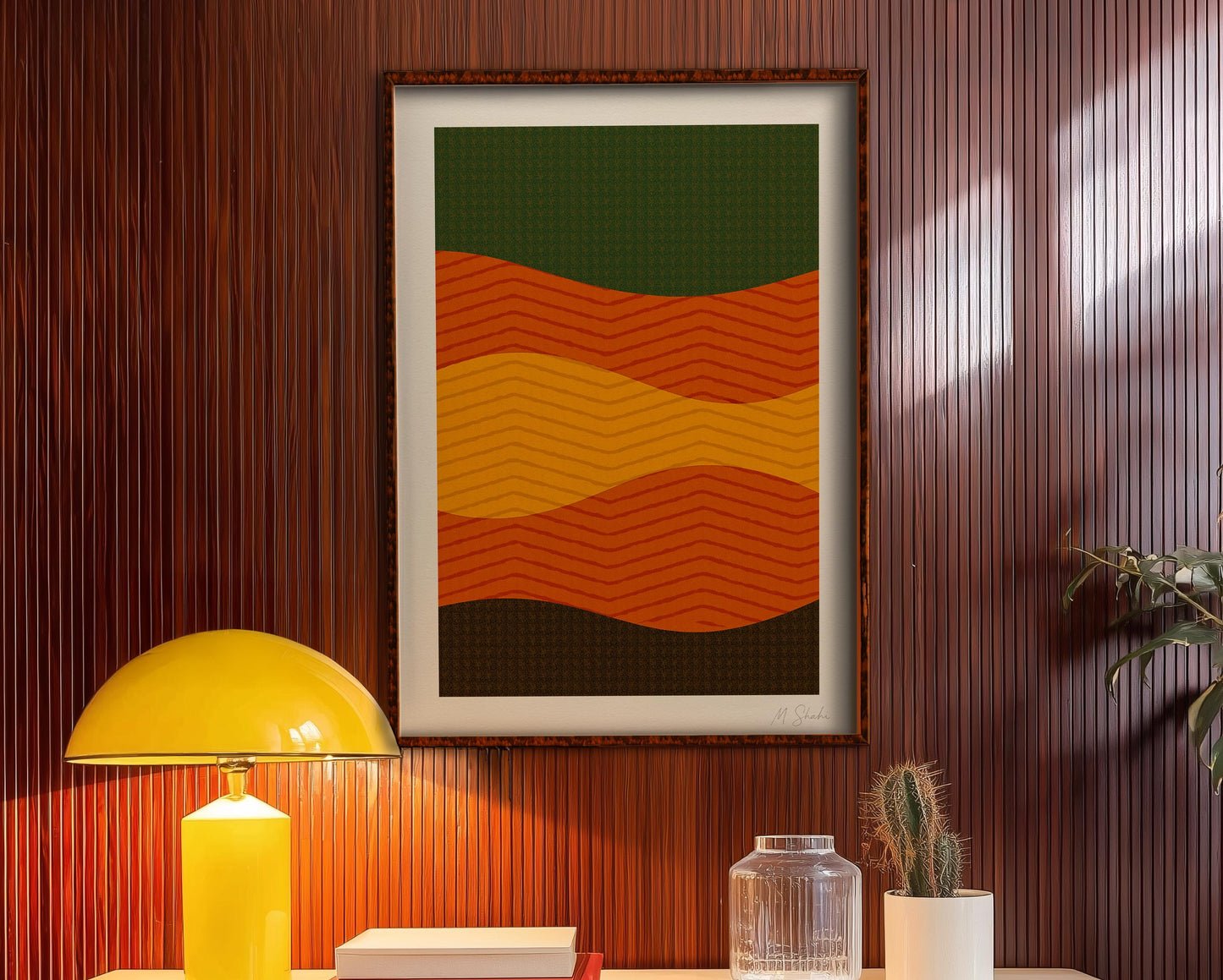 Mid-Century Modern Geometric Art Print: Solar Rhythm III, Giclée on Hahnemühle Paper